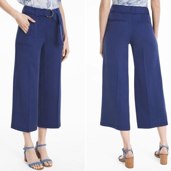 WHITE HOUSE BLACK MARKET The Wide Leg Crop Pants S - Picture 1 of 9